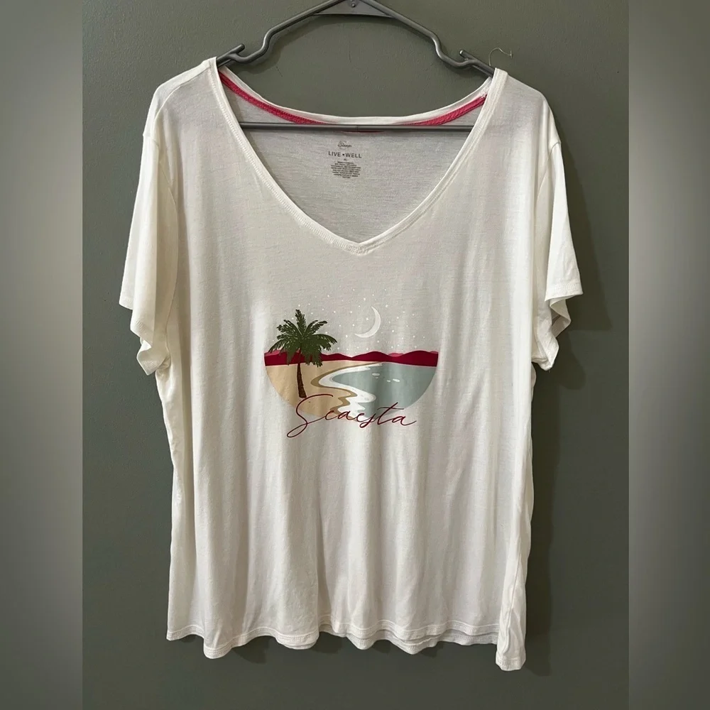 Cato Seaesta Sleep Tee v neck size extra large comfort lounge